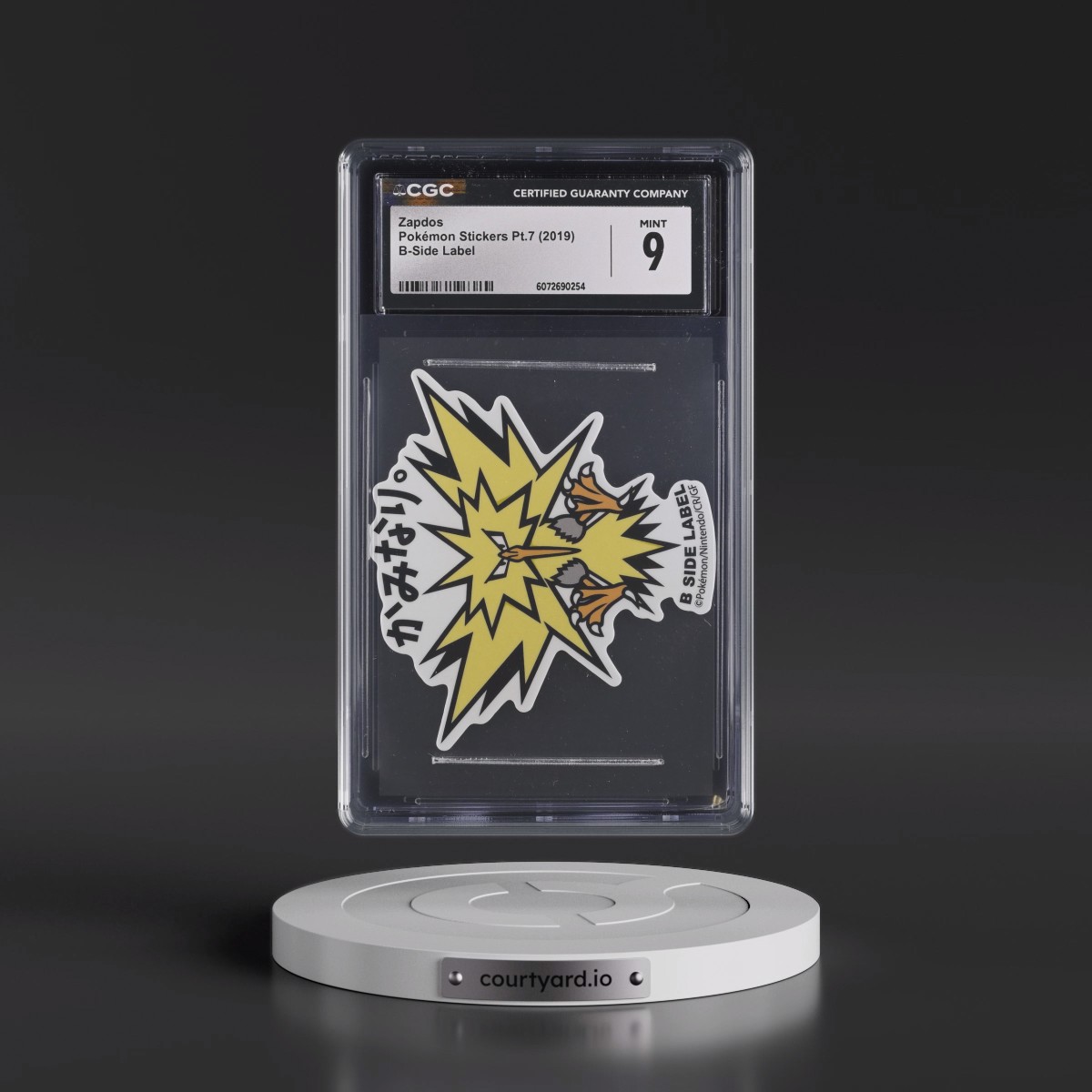 2019 Pokémon Stickers Pt.7 (2019 B-Side Label) - Japanese Zapdos (CGC 9 MINT)