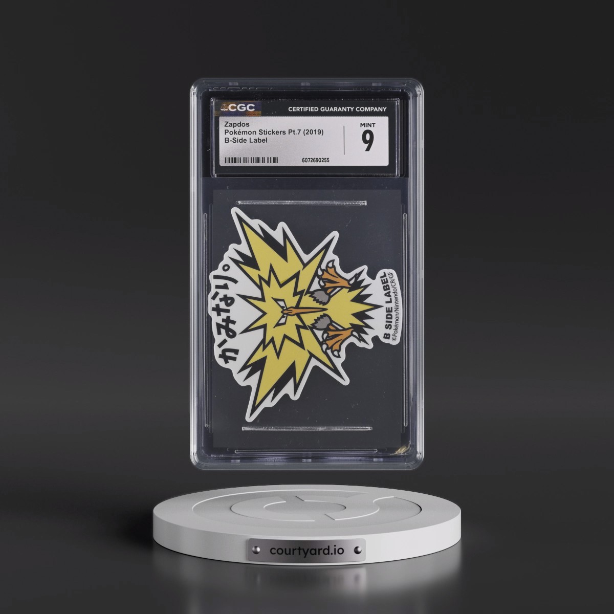 2019 Pokémon Stickers Pt.7 (2019 B-Side Label) - Japanese Zapdos (CGC 9 MINT)