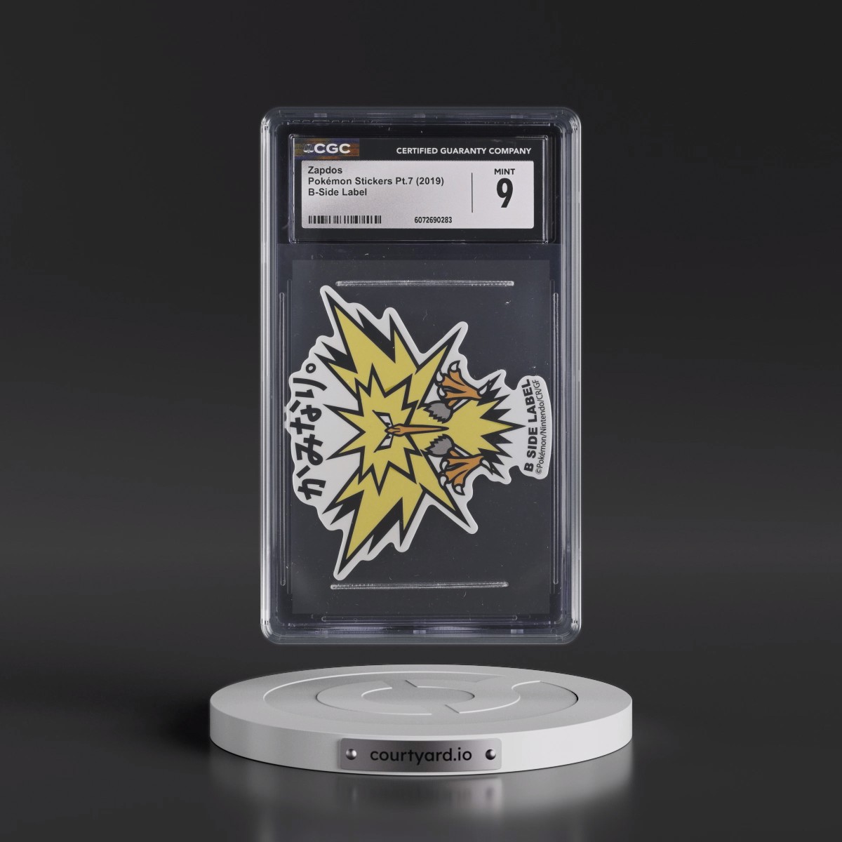 2019 Pokémon Stickers Pt.7 (2019 B-Side Label) - Japanese Zapdos (CGC 9 MINT)