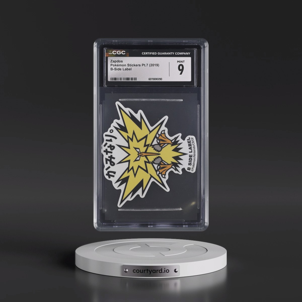 2019 Pokémon Stickers Pt.7 (2019 B-Side Label) - Japanese Zapdos (CGC 9 MINT)