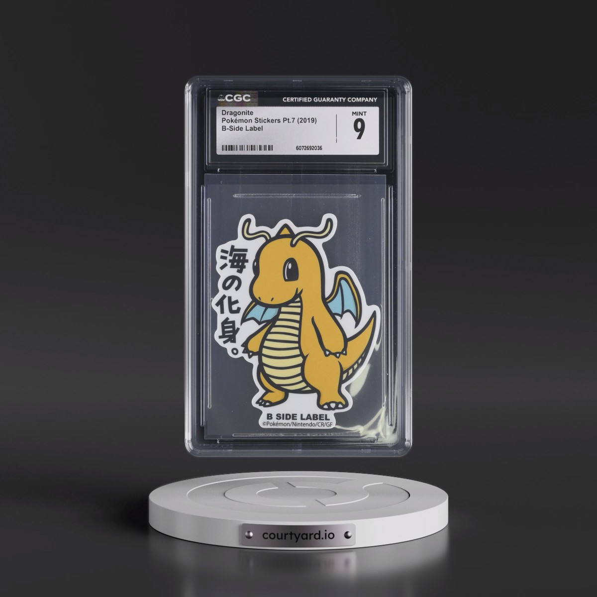 2019 Pokémon Stickers Pt.7 (2019 B-Side Label) - Japanese Dragonite (CGC 9 MINT)