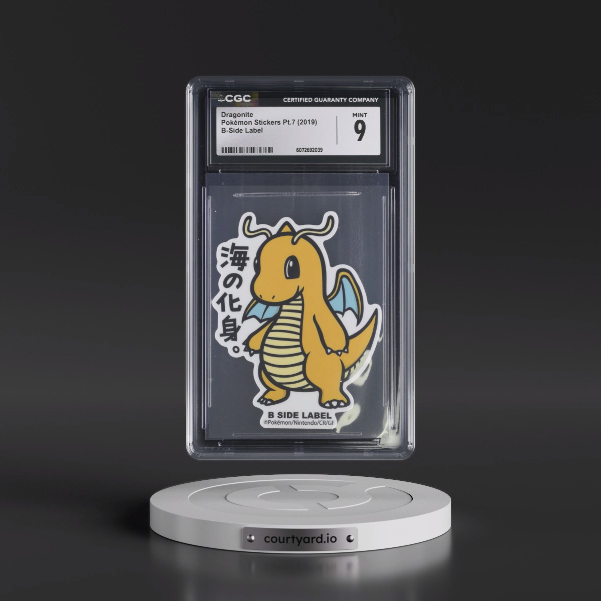2019 Pokémon Stickers Pt.7 (2019 B-Side Label) - Japanese Dragonite (CGC 9 MINT)