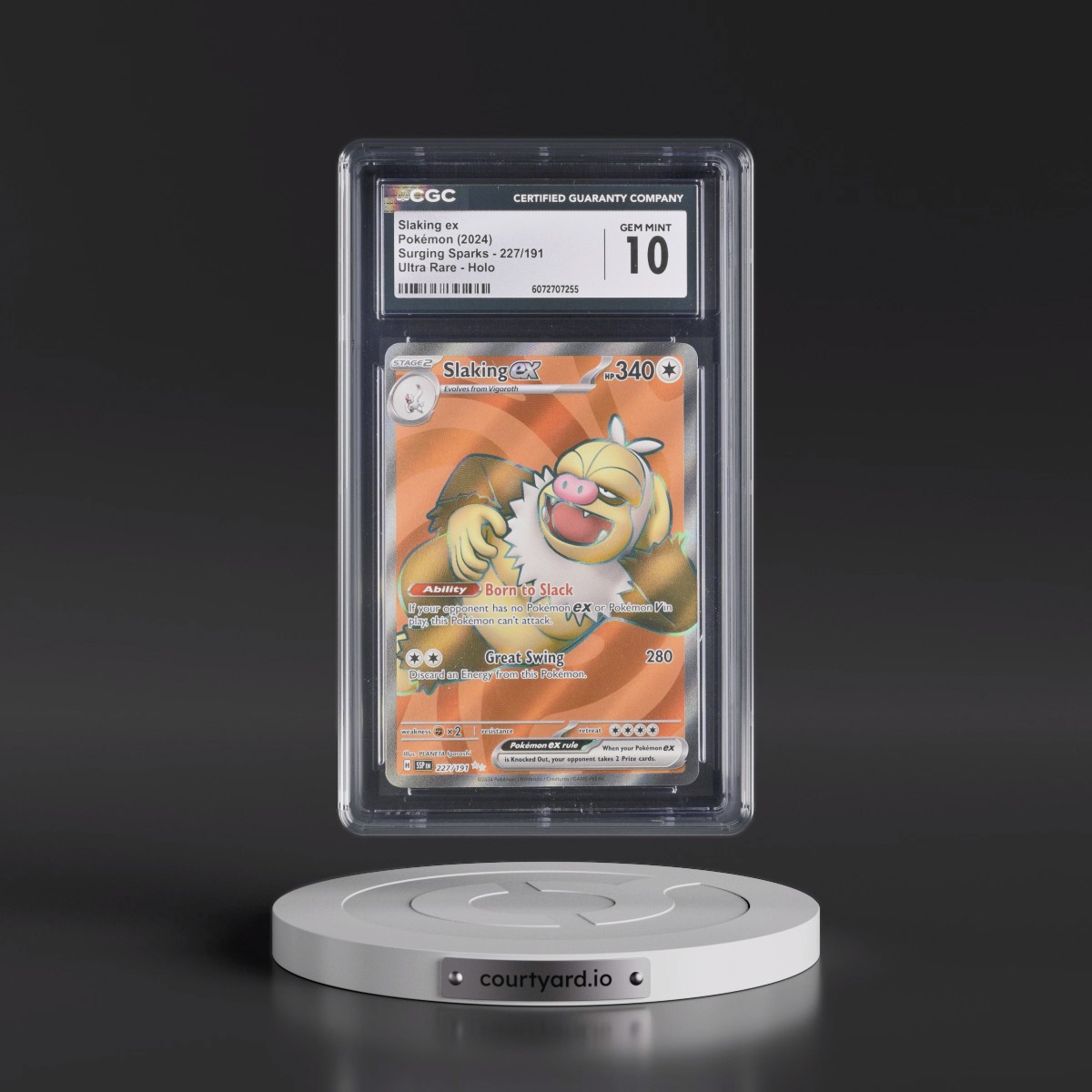 2024 Surging Sparks - SSP EN #227/191 Slaking ex - Ultra Rare Holo (CGC 10 GEM MINT)