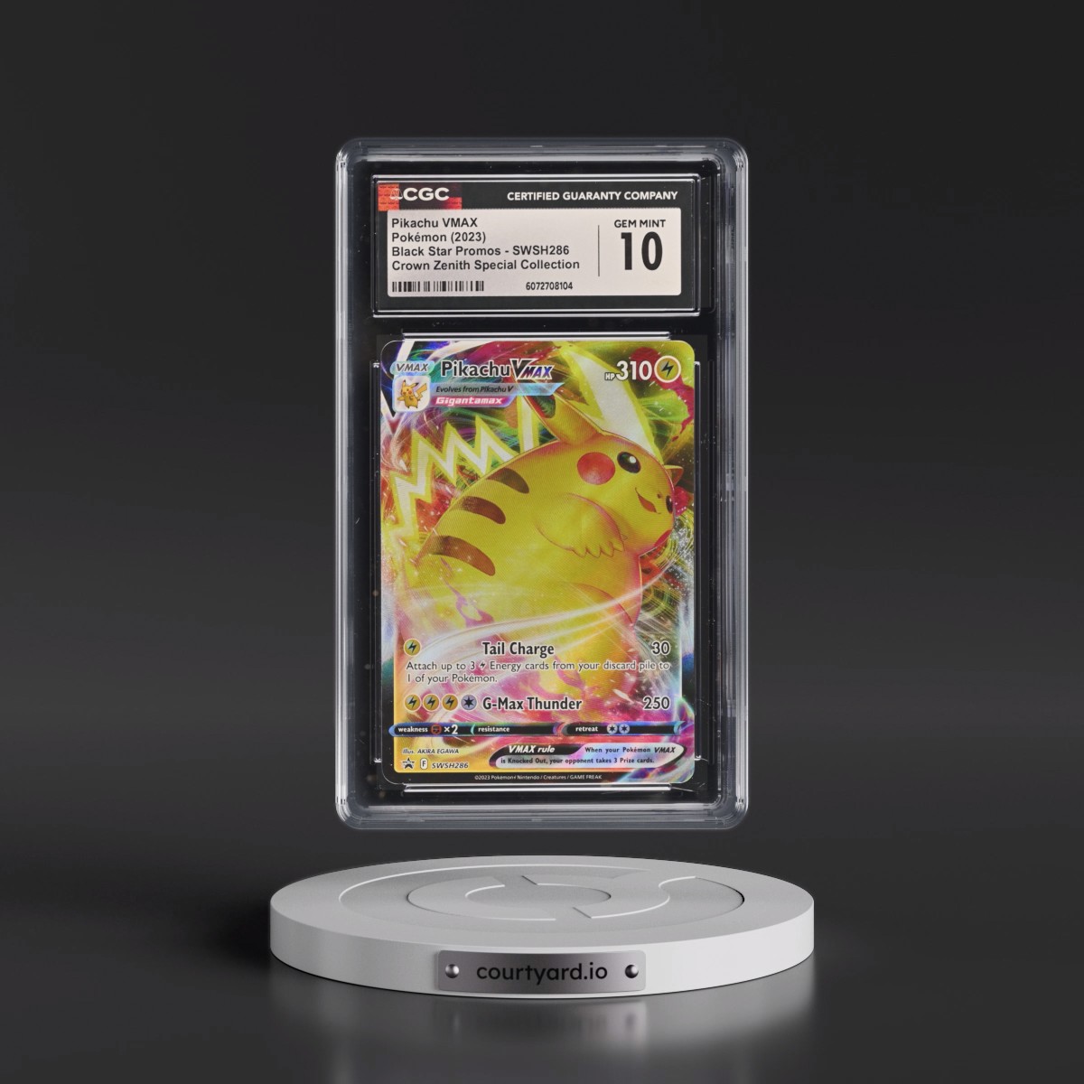 2017 Black Star Promos - Sword & Shield #SWSH286 Pikachu VMAX - Crown Zenith Special Collection (Holo) (CGC 10 GEM MINT)