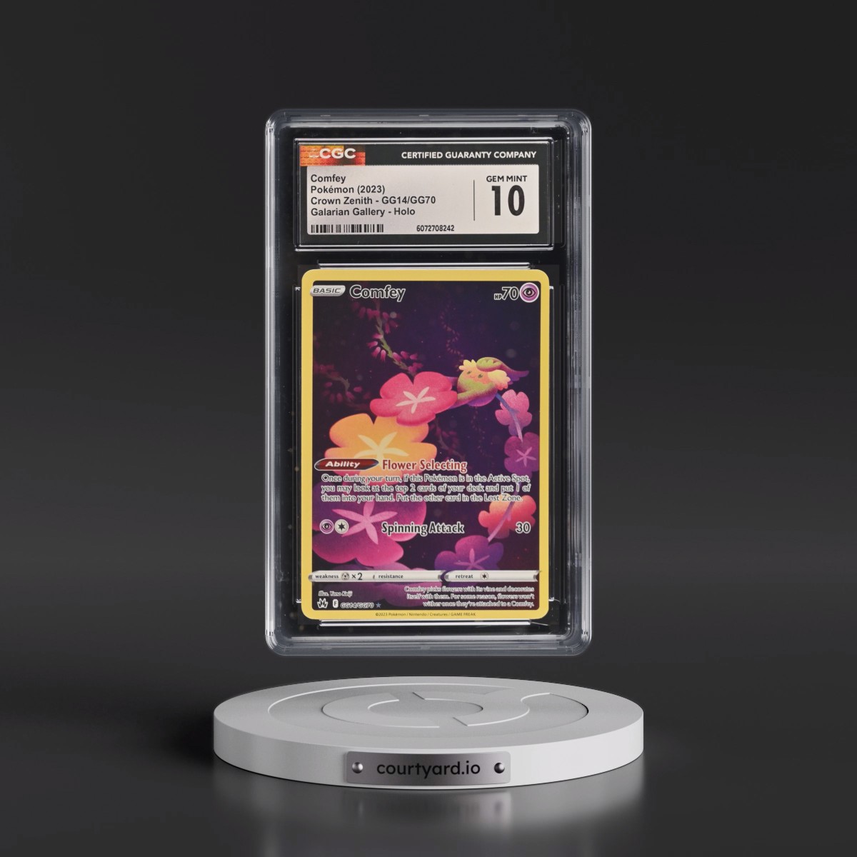 2023 Crown Zenith #GG14/GG70 Comfey - Galarian Gallery Holo (CGC 10 GEM MINT)