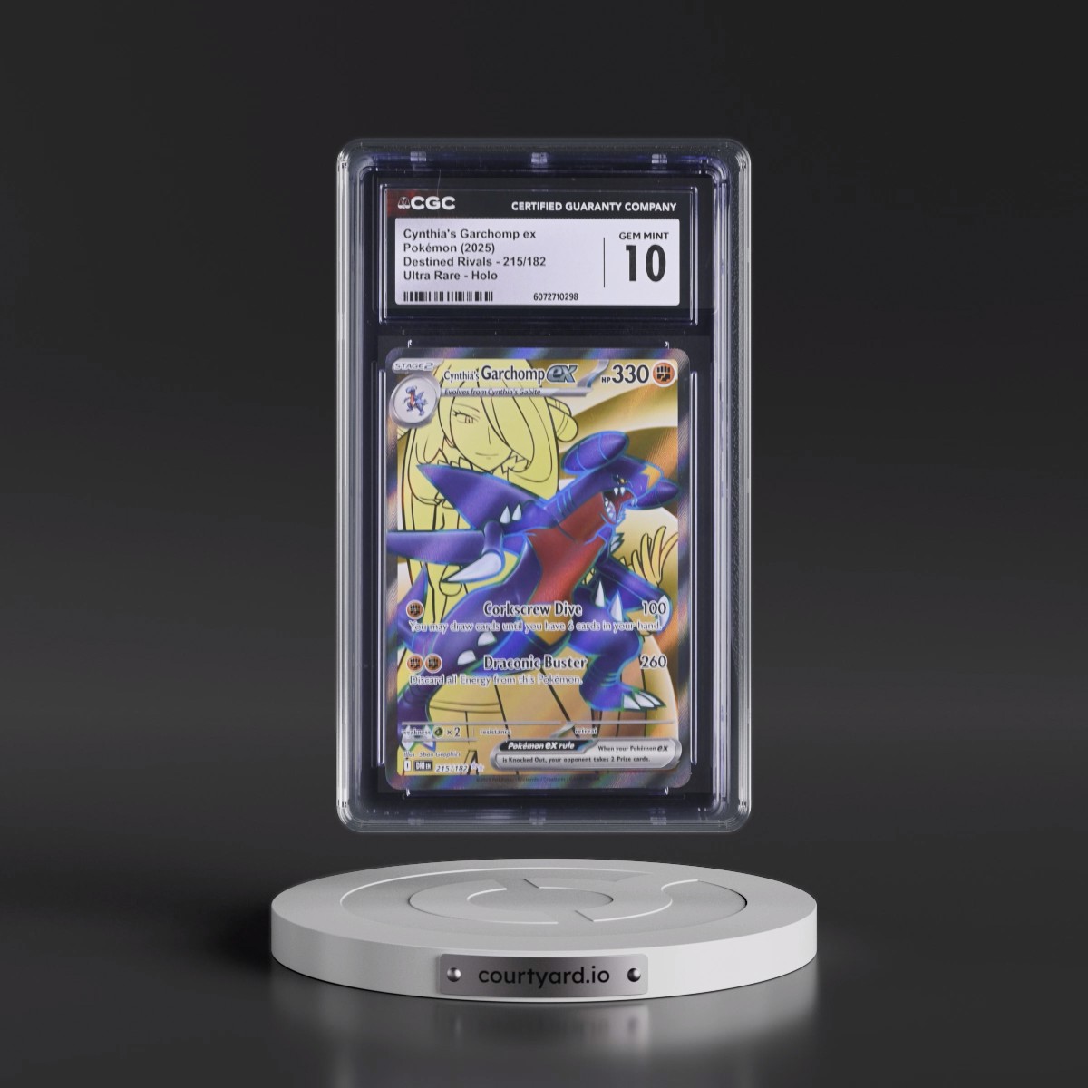 2025 Destined Rivals - DRI EN #215/182 Cynthia's Garchomp ex - Ultra Rare Holo (CGC 10 GEM MINT)