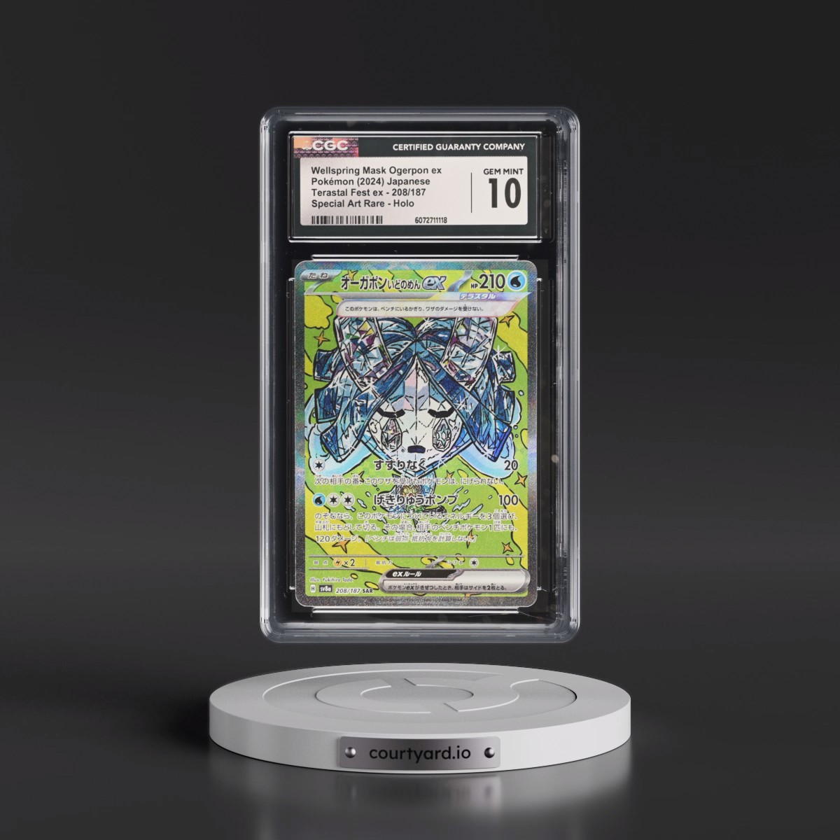 2024 High Class Pack: Terastal Fest ex - sv8a #208/187 Wellspring Mask Ogerpon ex - Special Art Rare Holo (CGC 10 GEM MINT)