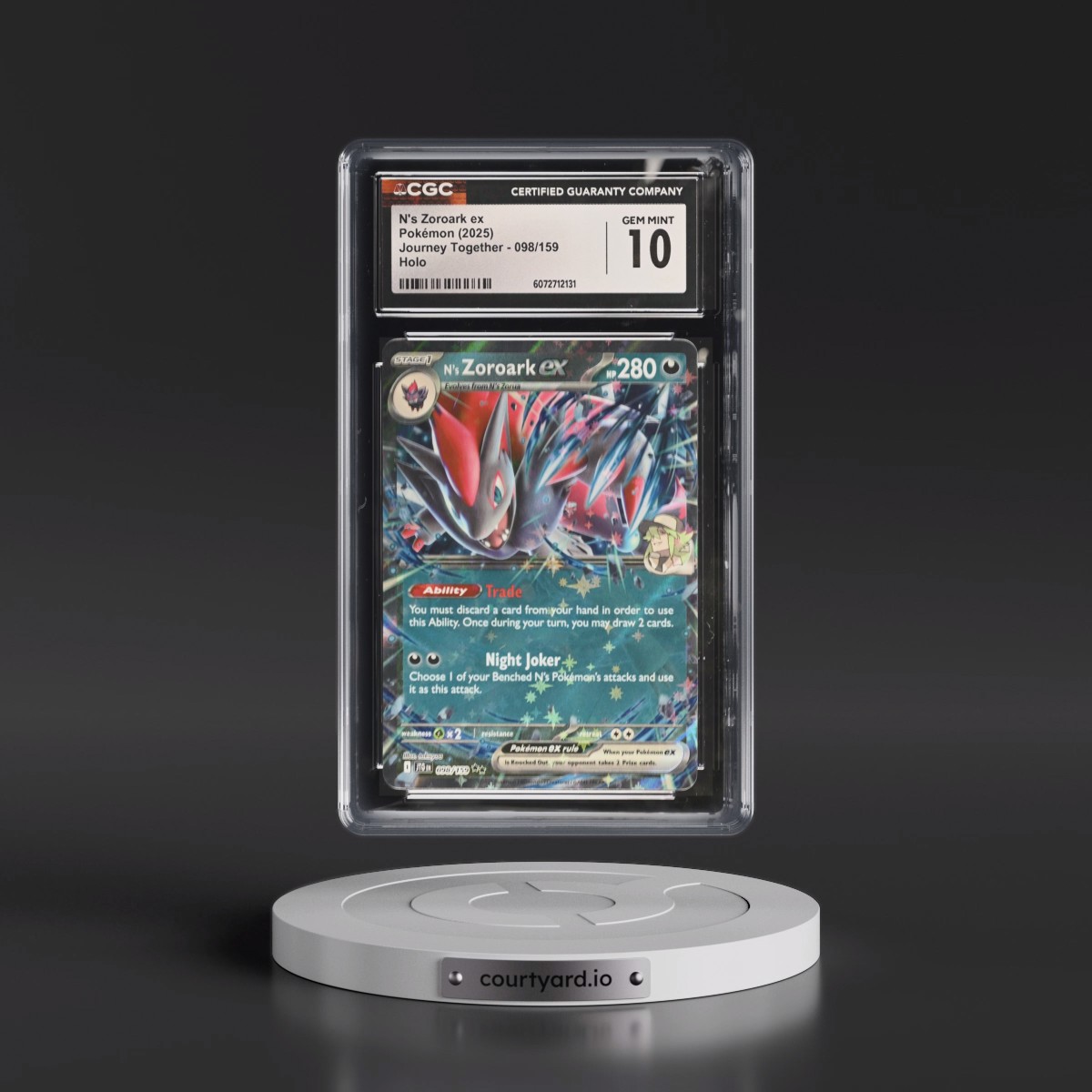 2024 Journey Together - JTG EN #098/159 N's Zoroark ex - Holo (CGC 10 GEM MINT)