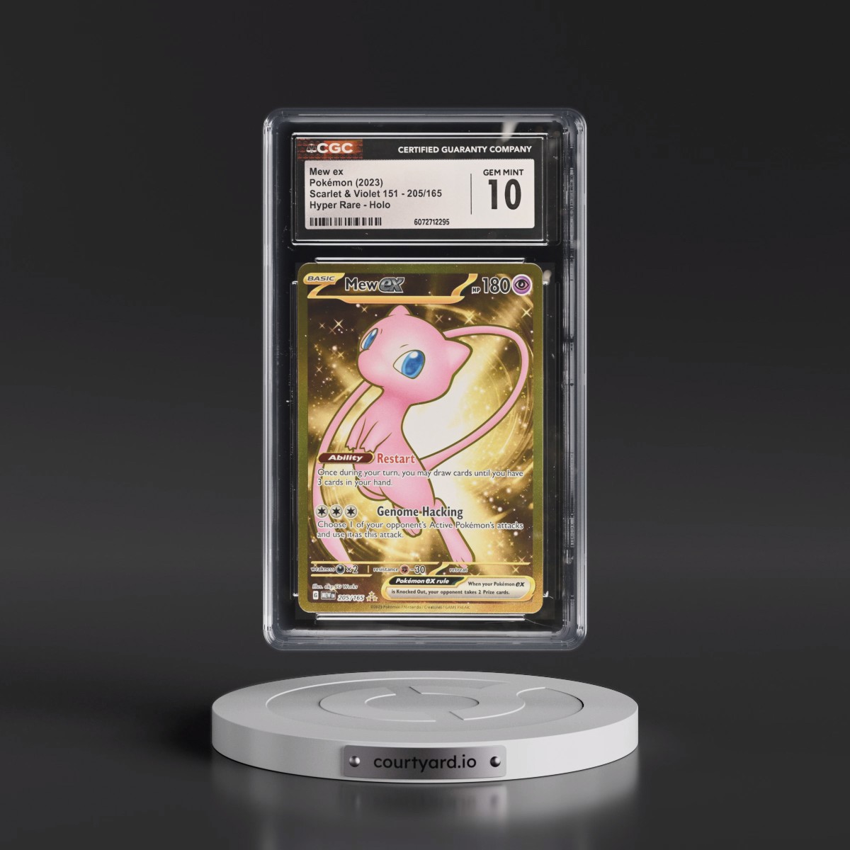 2023 Scarlet & Violet 151 - MEW EN #205/165 Mew ex - Hyper Rare Holo (CGC 10 GEM MINT)