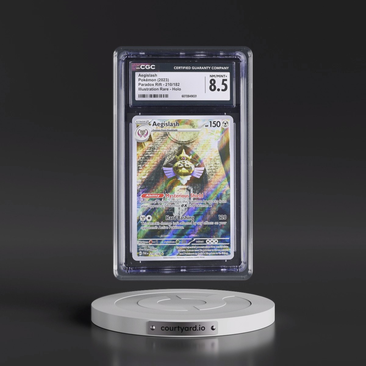 2023 Paradox Rift - PAR EN #210/182 Aegislash - Illustration Rare Holo (CGC 8.5 NM-MT+)