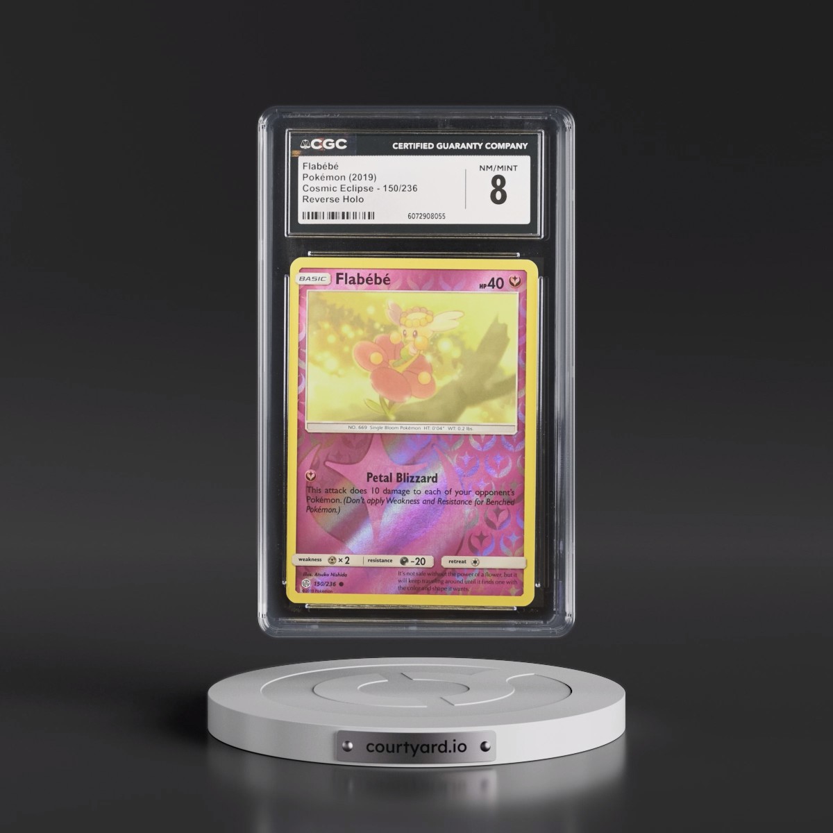 2019 Cosmic Eclipse #150/236 Flabébé - Reverse Holo (CGC 8 NM-MT)