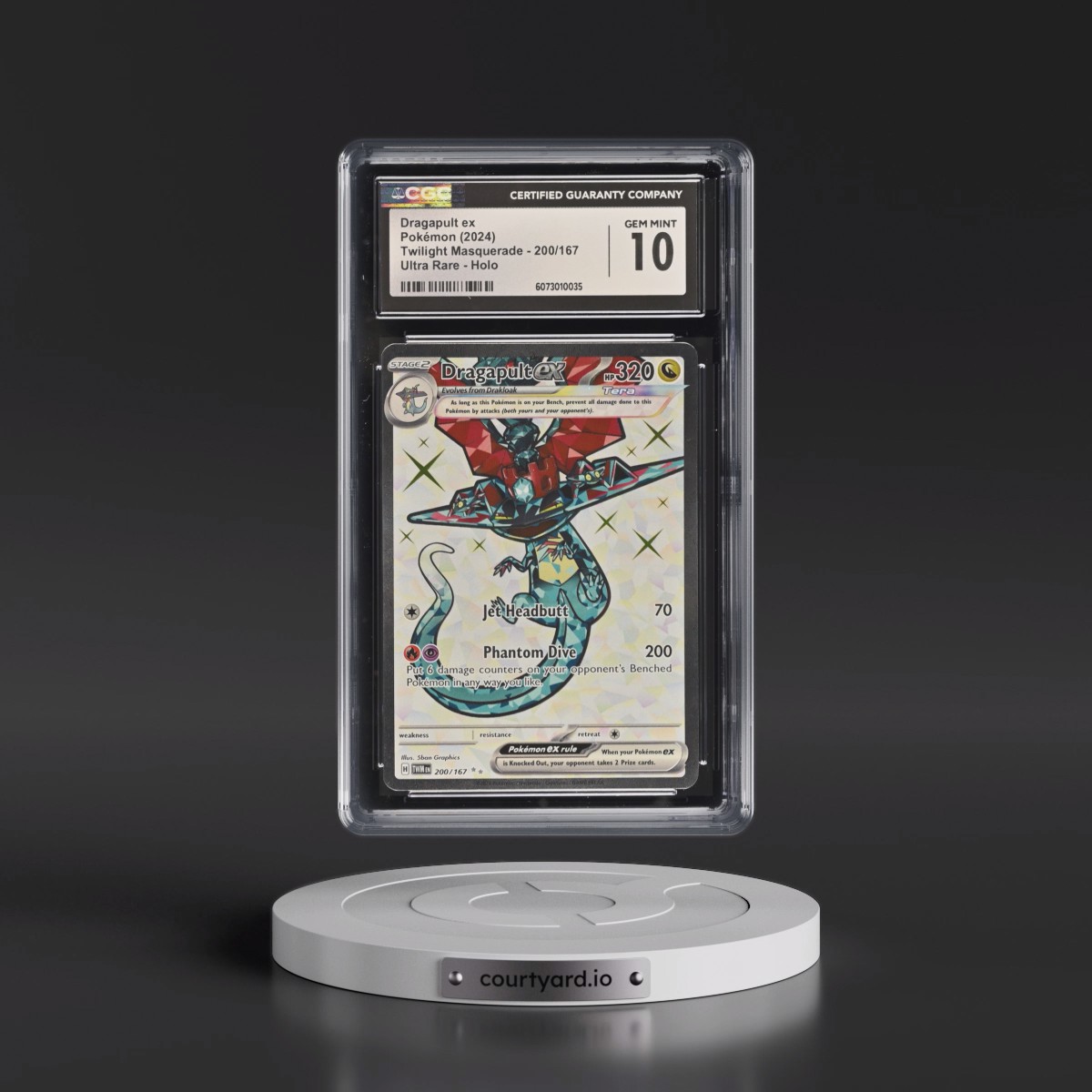 2024 Twilight Masquerade - TWM EN #200/167 Dragapult ex - Ultra Rare Holo (CGC 10 GEM MINT)