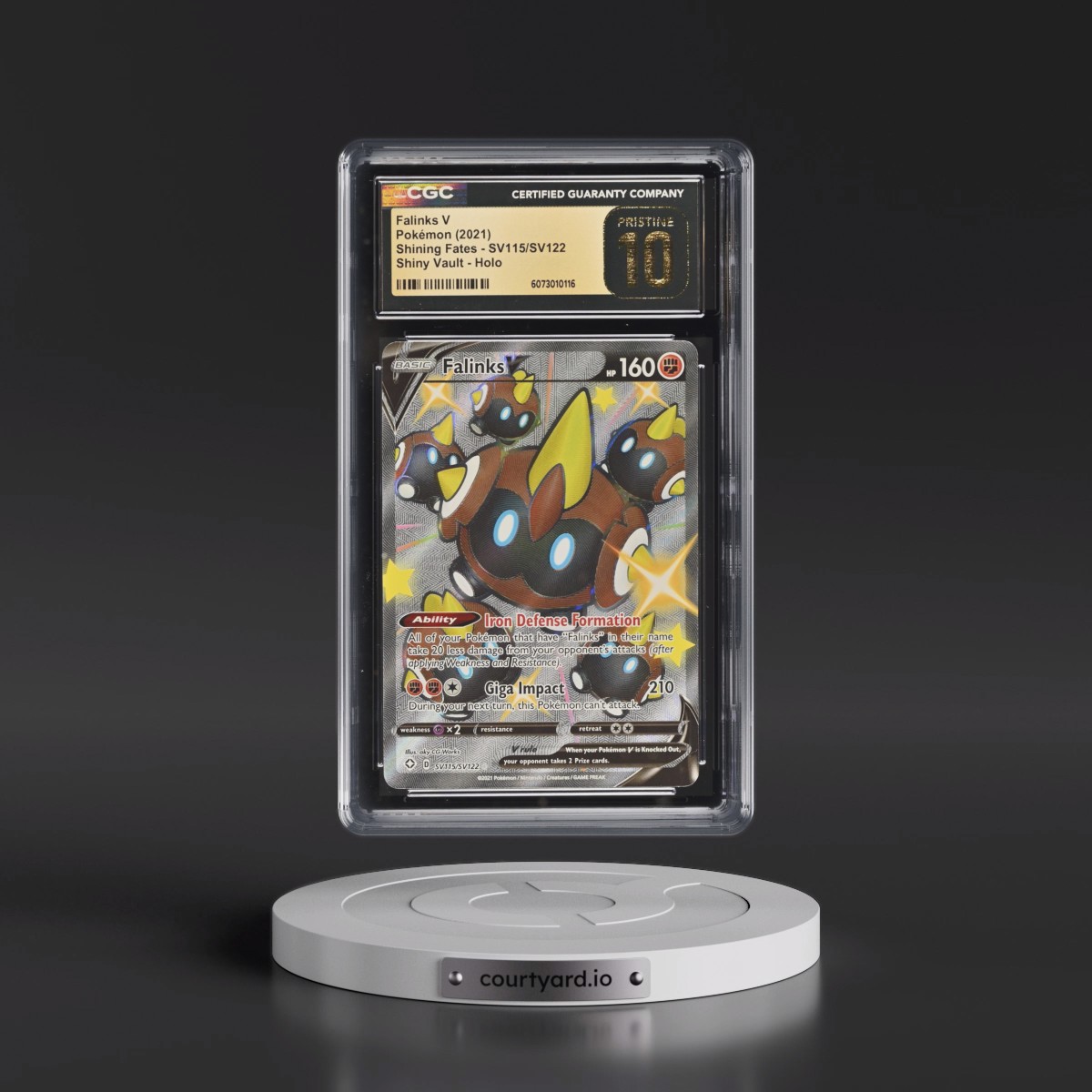 2021 Shining Fates #SV115/SV122 Falinks V - Shiny Vault Holo (CGC 10 PRISTINE)