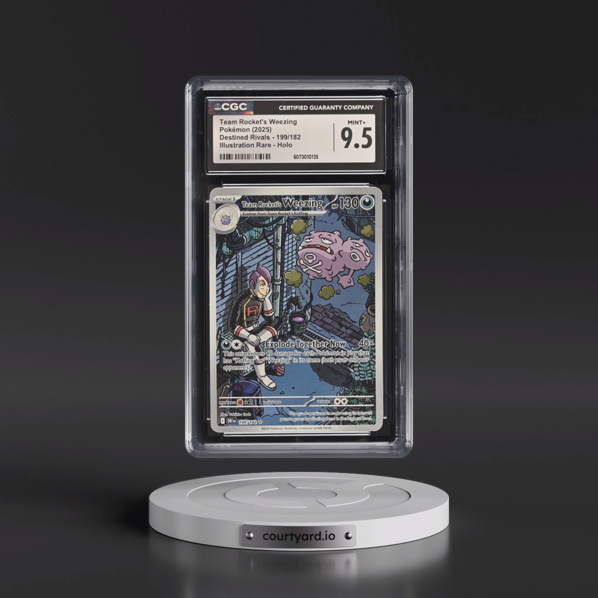 2025 Destined Rivals - DRI EN #199/182 Team Rocket's Weezing - Illustration Rare Holo (CGC 9.5 MINT+)