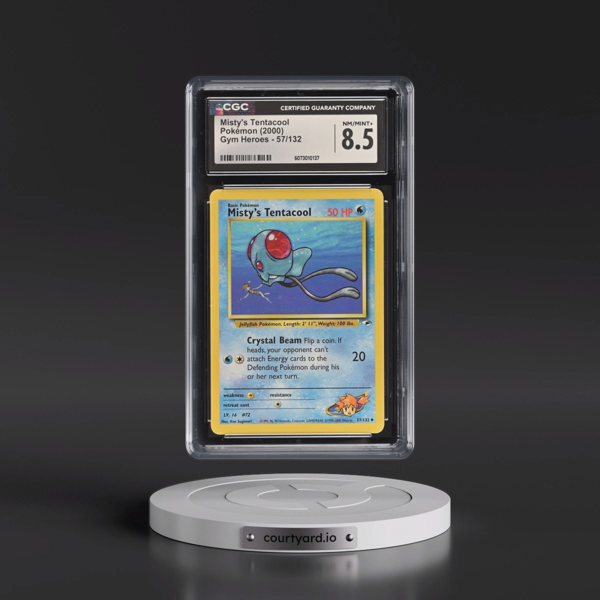 2000 Gym Heroes #57/132 Misty's Tentacool (CGC 8.5 NM-MT+)