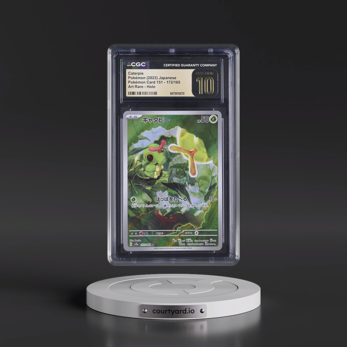 2023 Pokémon Card 151 #172/165 Caterpie - Art Rare Holo (CGC 10 PRISTINE)
