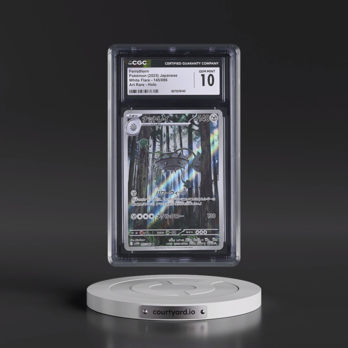 2025 White Flare - sv11W #145/086 Ferrothorn - Art Rare Holo (CGC 10 GEM MINT)