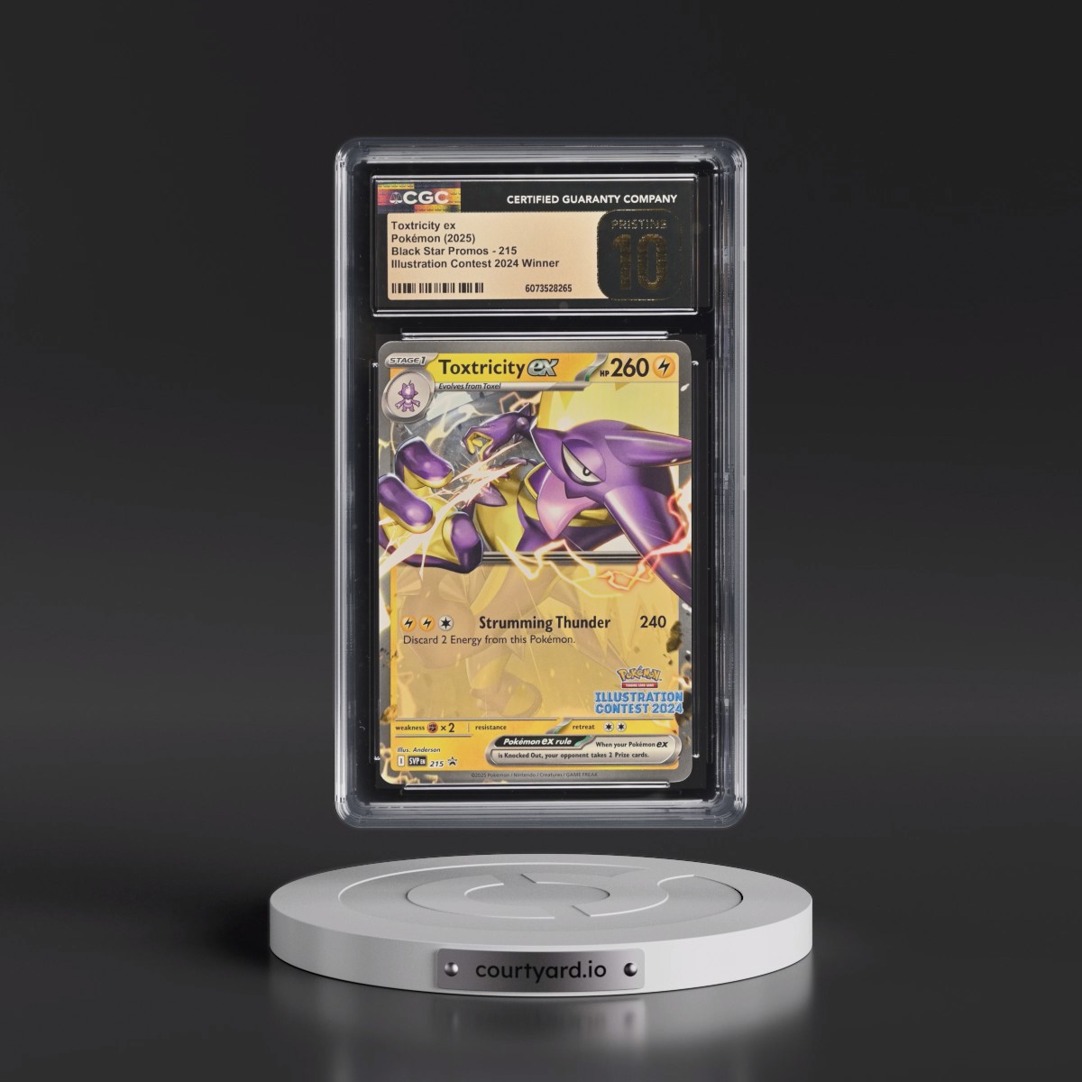 2023 Black Star Promos - Scarlet & Violet SVP EN #215 Toxtricity ex - Illustration Contest 2024 Winner (CGC 10 PRISTINE)
