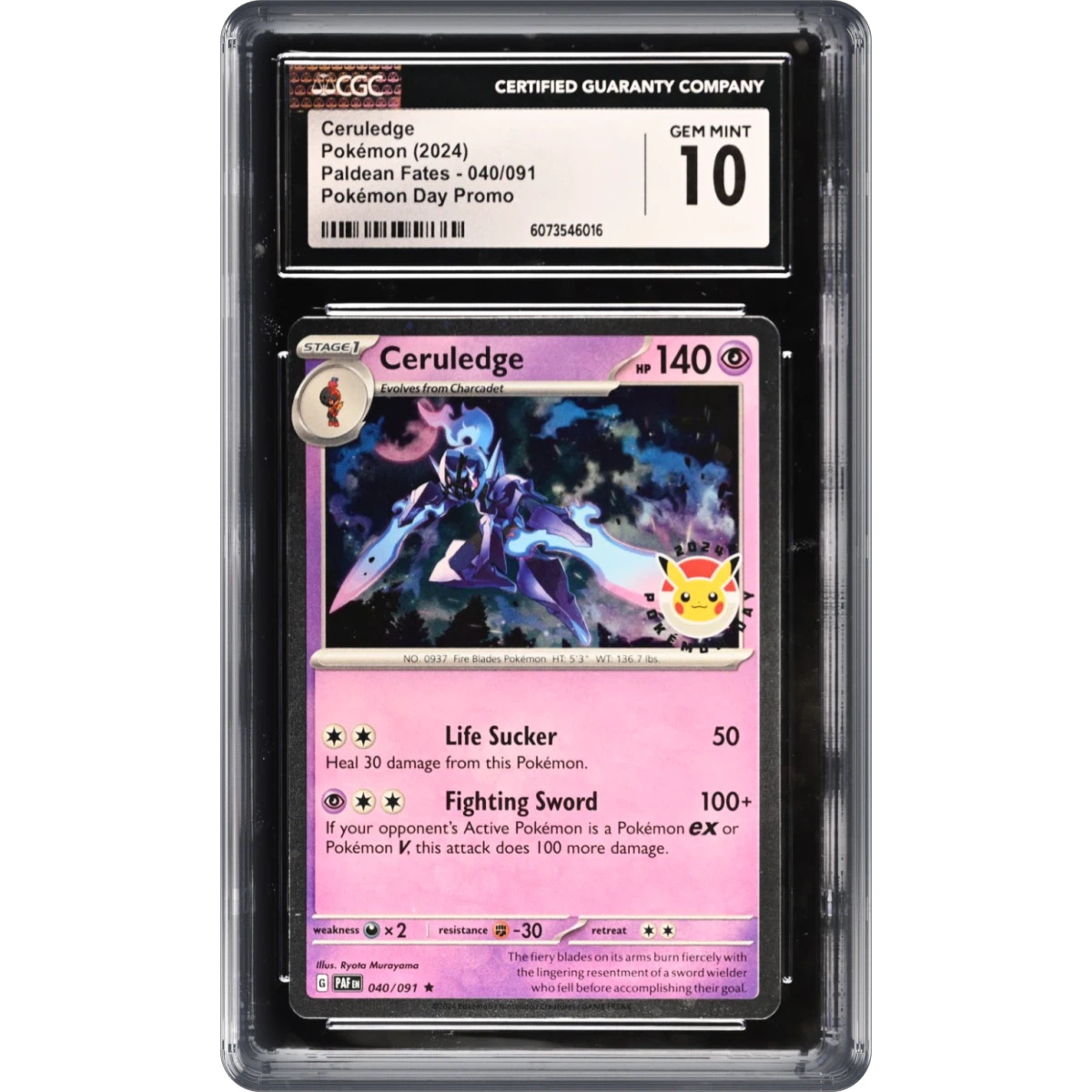 Paldean Fates - Ceruledge - Pokémon Day (Cosmos )