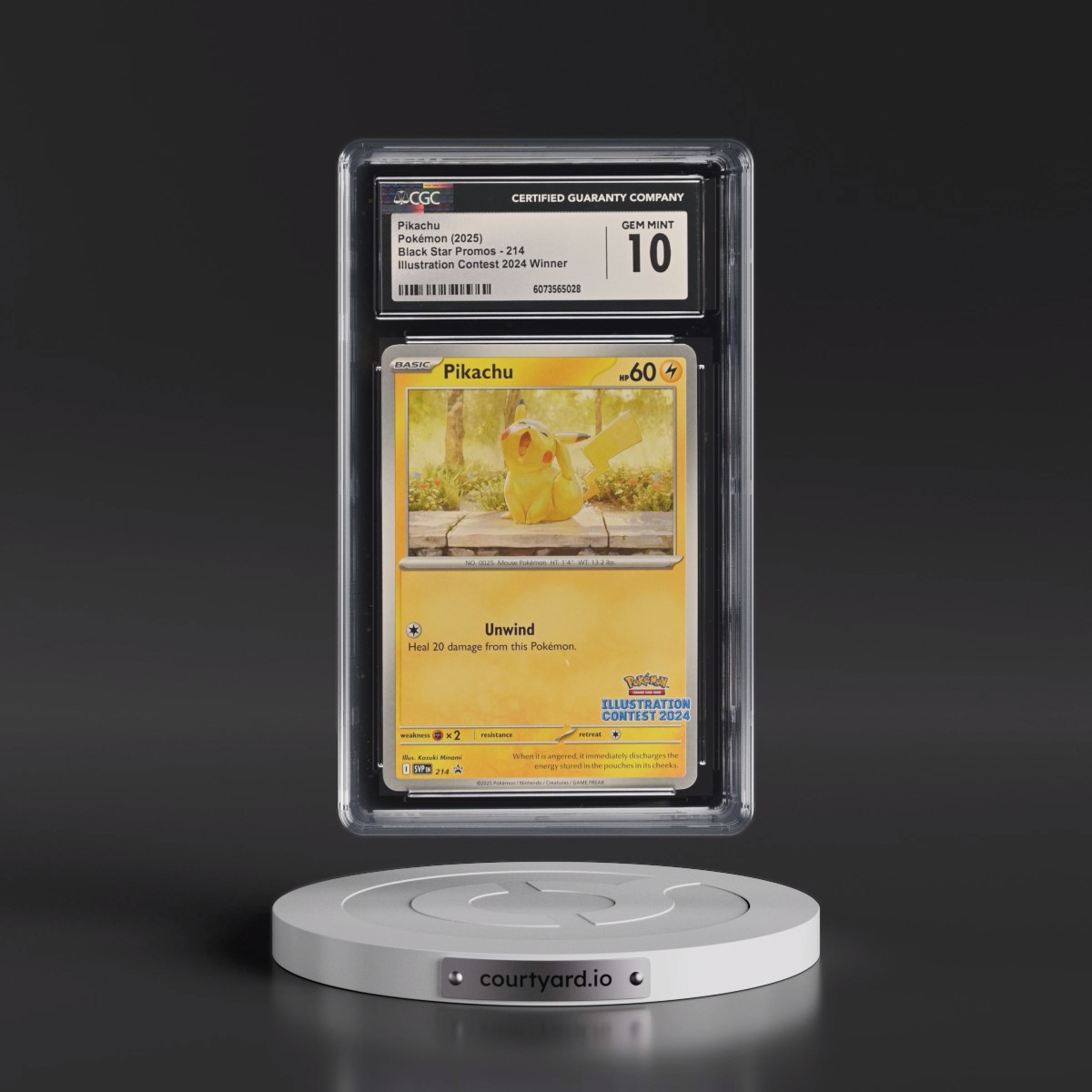 2023 Black Star Promos - Scarlet & Violet SVP EN #214 Pikachu - Illustration Contest 2024 Winner (CGC 10 GEM MINT)