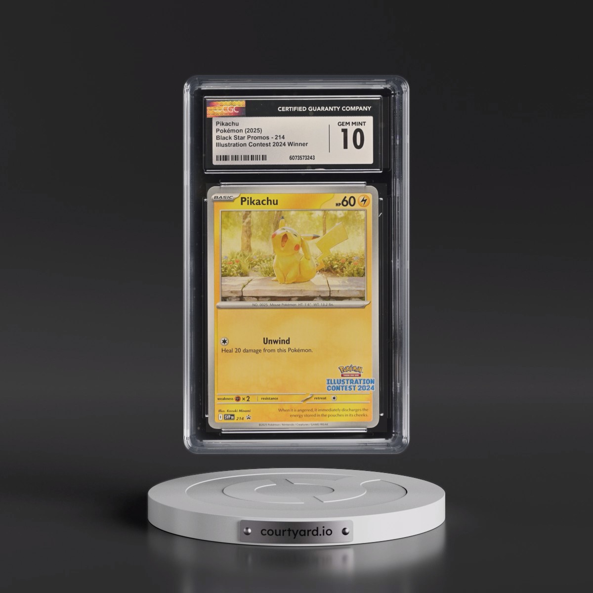 2023 Black Star Promos - Scarlet & Violet SVP EN #214 Pikachu - Illustration Contest 2024 Winner (CGC 10 GEM MINT)
