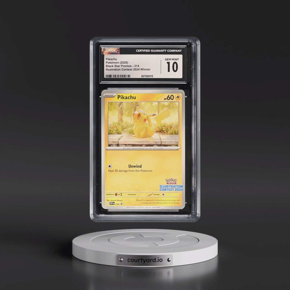 2023 Black Star Promos - Scarlet & Violet SVP EN #214 Pikachu - Illustration Contest 2024 Winner (CGC 10 GEM MINT)