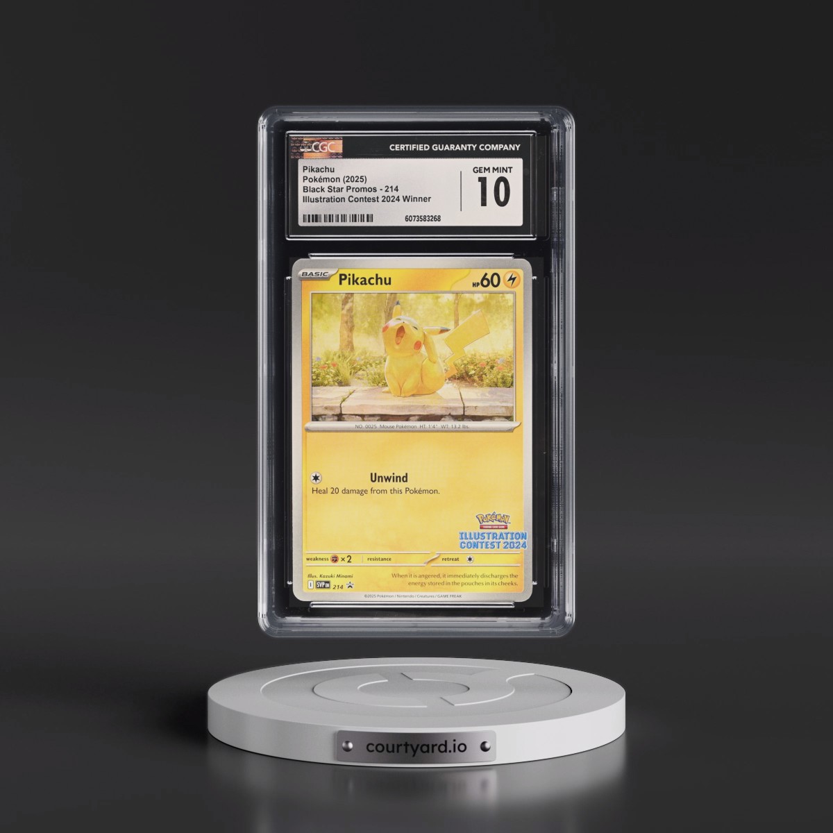 2023 Black Star Promos - Scarlet & Violet SVP EN #214 Pikachu - Illustration Contest 2024 Winner (CGC 10 GEM MINT)