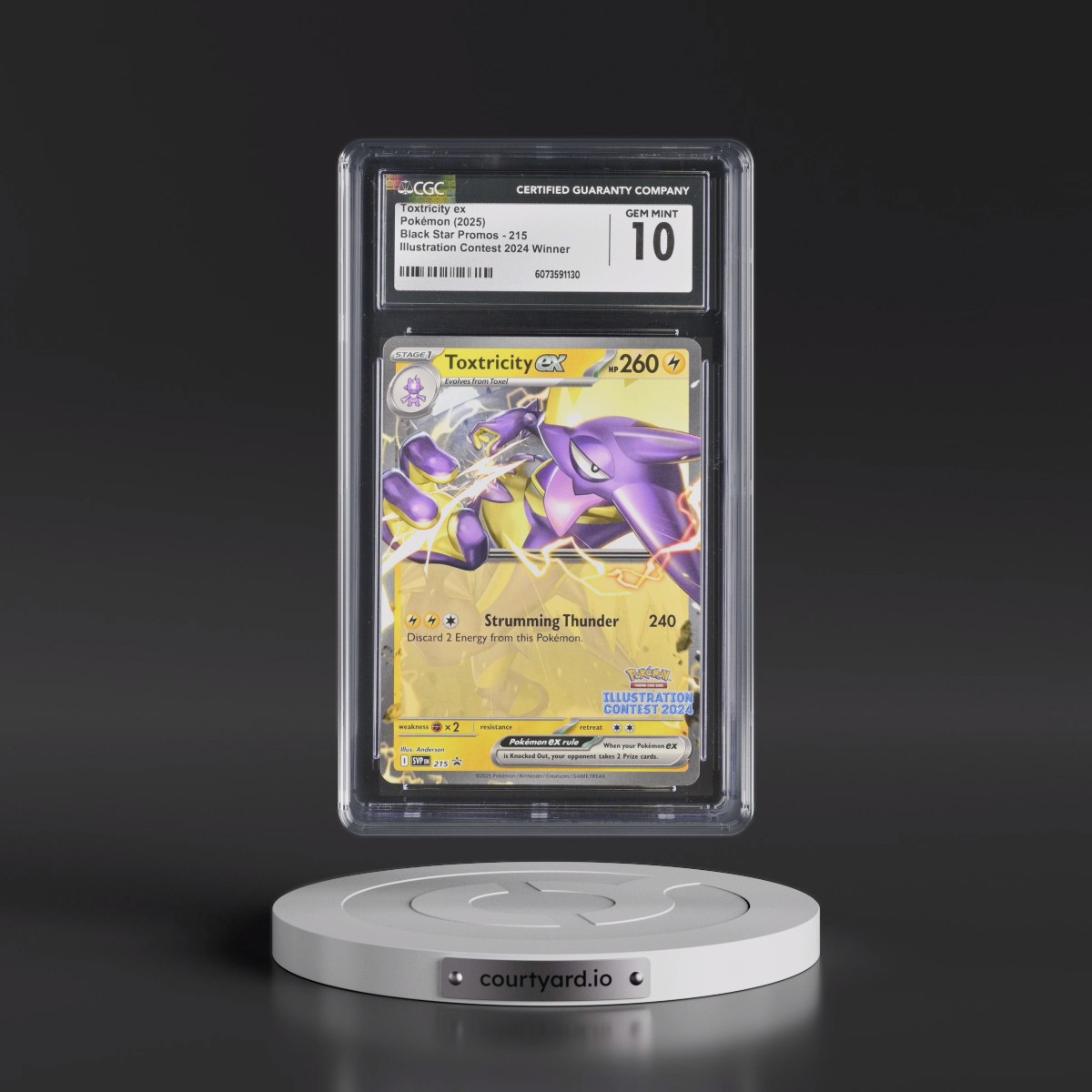 2023 Black Star Promos - Scarlet & Violet SVP EN #215 Toxtricity ex - Illustration Contest 2024 Winner (CGC 10 GEM MINT)