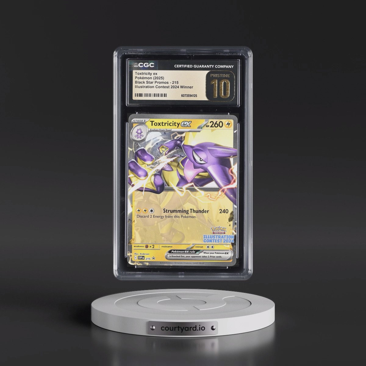 2023 Black Star Promos - Scarlet & Violet SVP EN #215 Toxtricity ex - Illustration Contest 2024 Winner (CGC 10 PRISTINE)