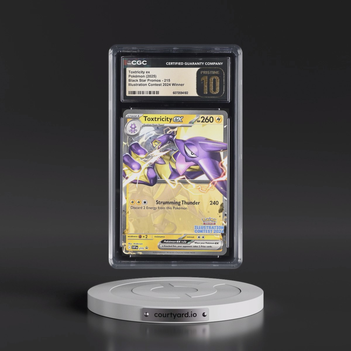 2023 Black Star Promos - Scarlet & Violet SVP EN #215 Toxtricity ex - Illustration Contest 2024 Winner (CGC 10 PRISTINE)
