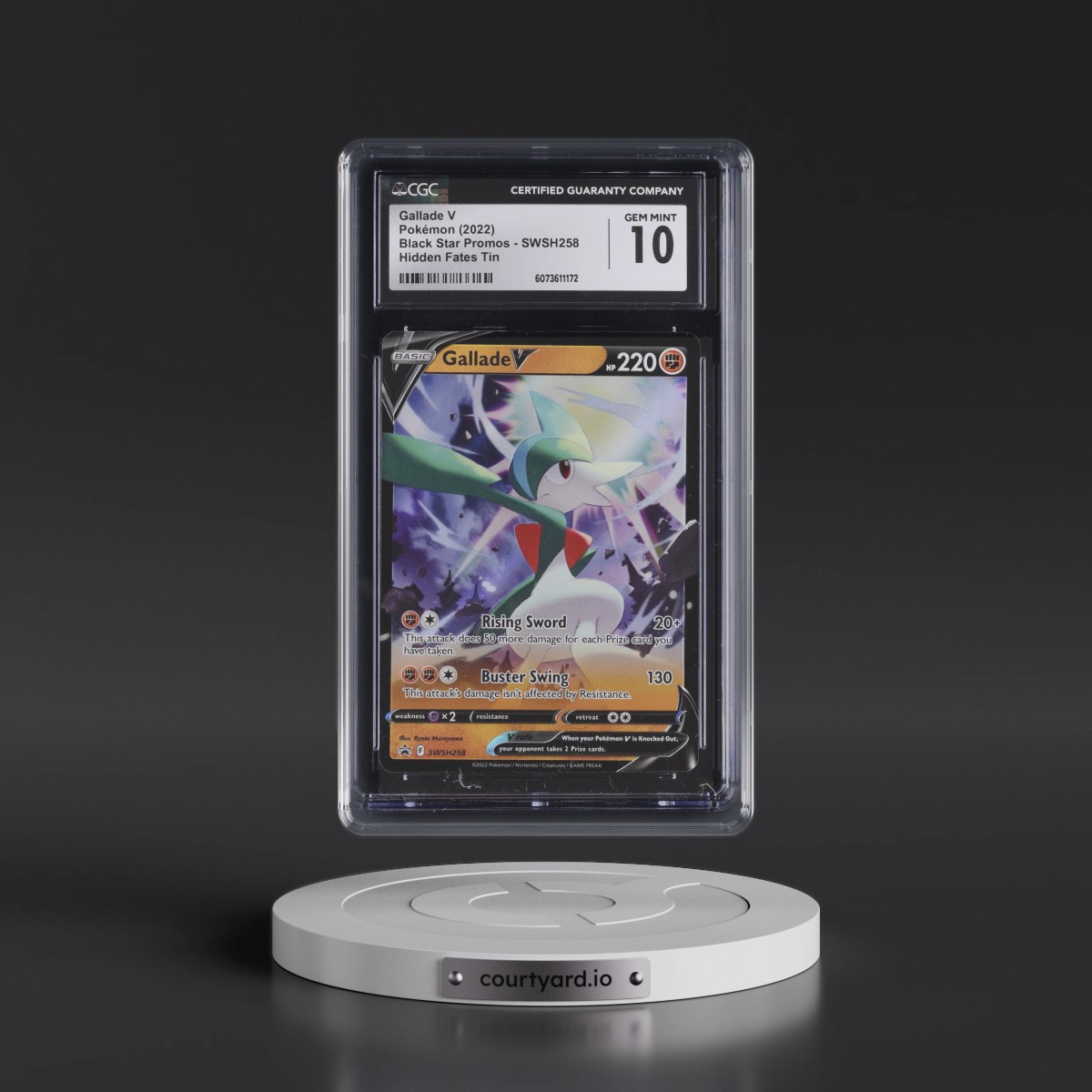 2017 Black Star Promos - Sword & Shield #SWSH258 Gallade V - Hidden Potential Tin (Holo) (CGC 10 GEM MINT)