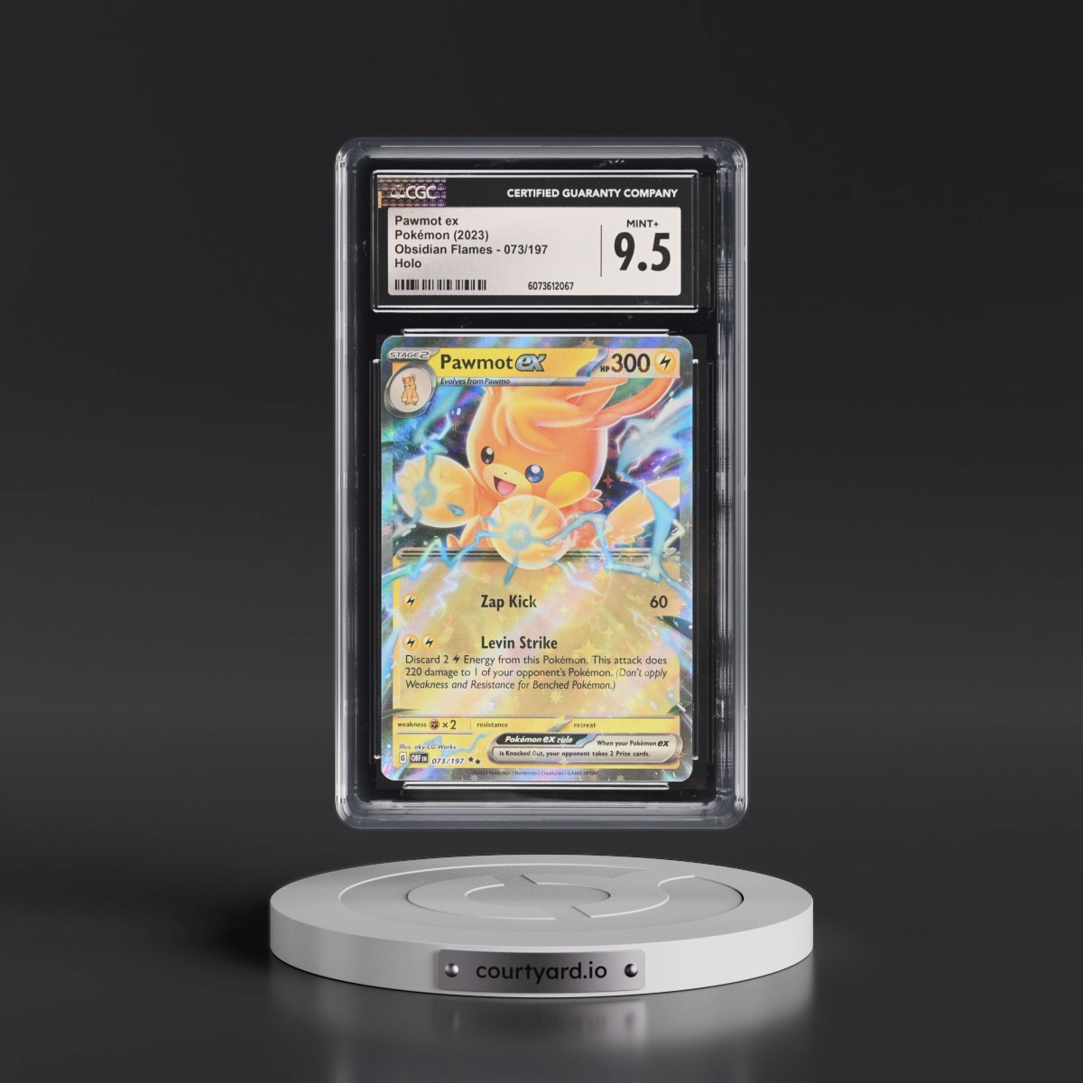 2023 Obsidian Flames - OBF EN #073/197 Pawmot ex - Holo (CGC 9.5 MINT+)