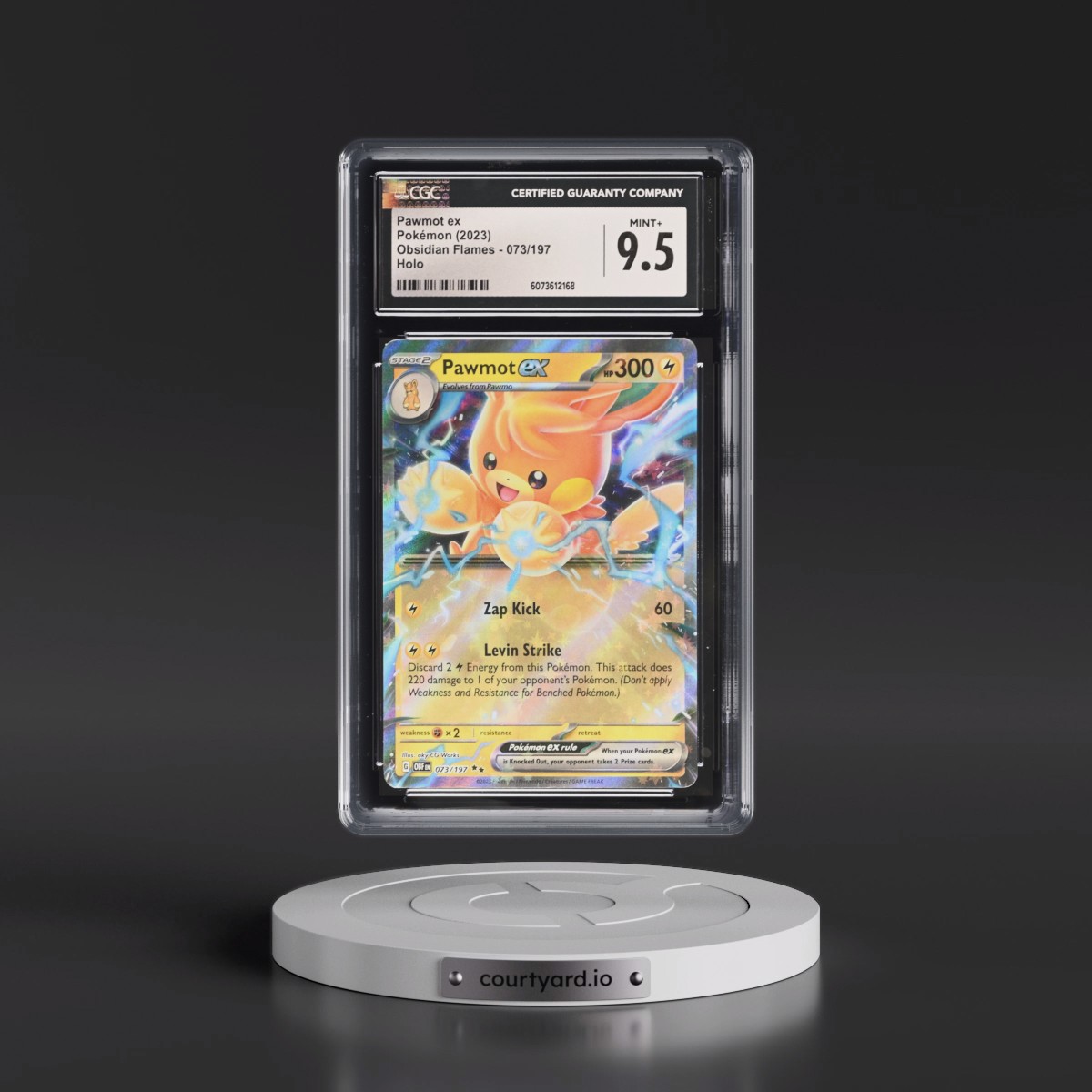 2023 Obsidian Flames - OBF EN #073/197 Pawmot ex - Holo (CGC 9.5 MINT+)