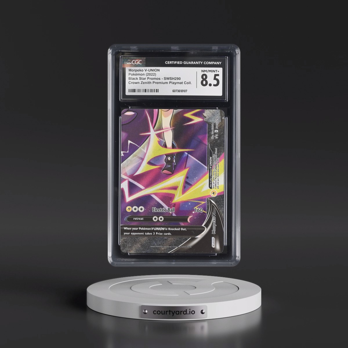 2017 Black Star Promos - Sword & Shield #SWSH290 Morpeko V-UNION - Crown Zenith Premium Playmat Collection (CGC 8.5 NM-MT+)