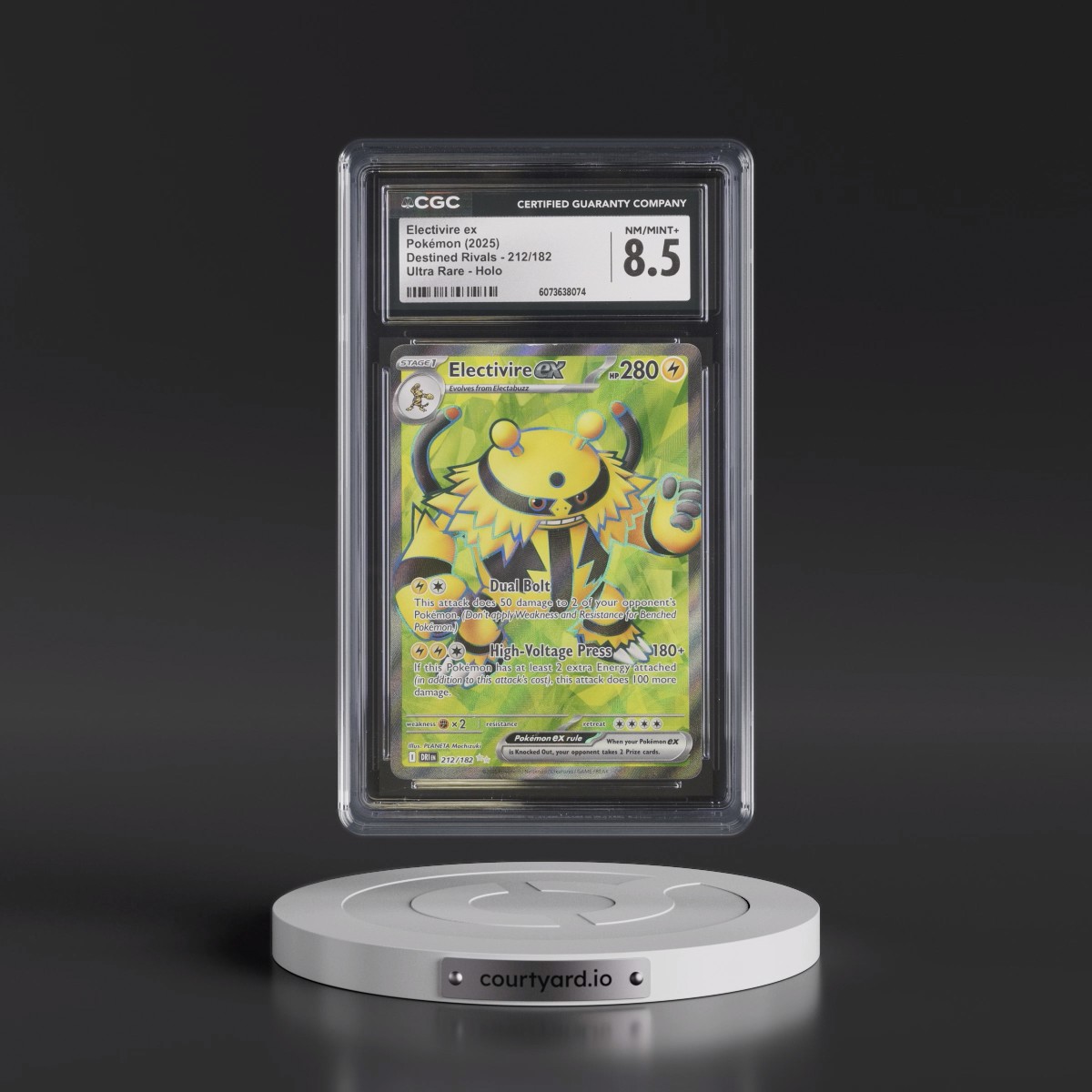 2025 Destined Rivals - DRI EN #212/182 Electivire ex - Ultra Rare Holo (CGC 8.5 NM-MT+)