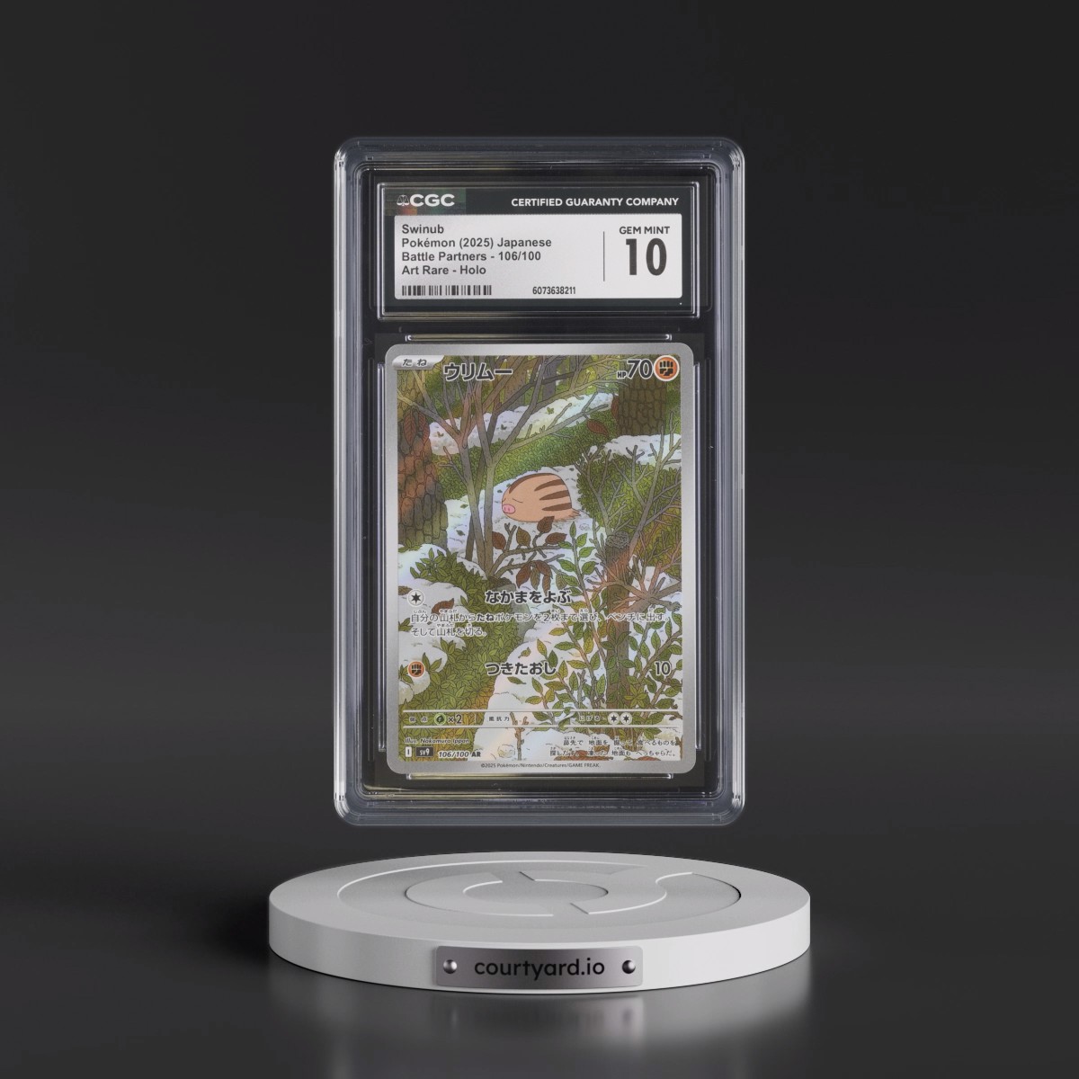 2025 Battle Partners - sv9 #106/100 Swinub - Art Rare Holo (CGC 10 GEM MINT)