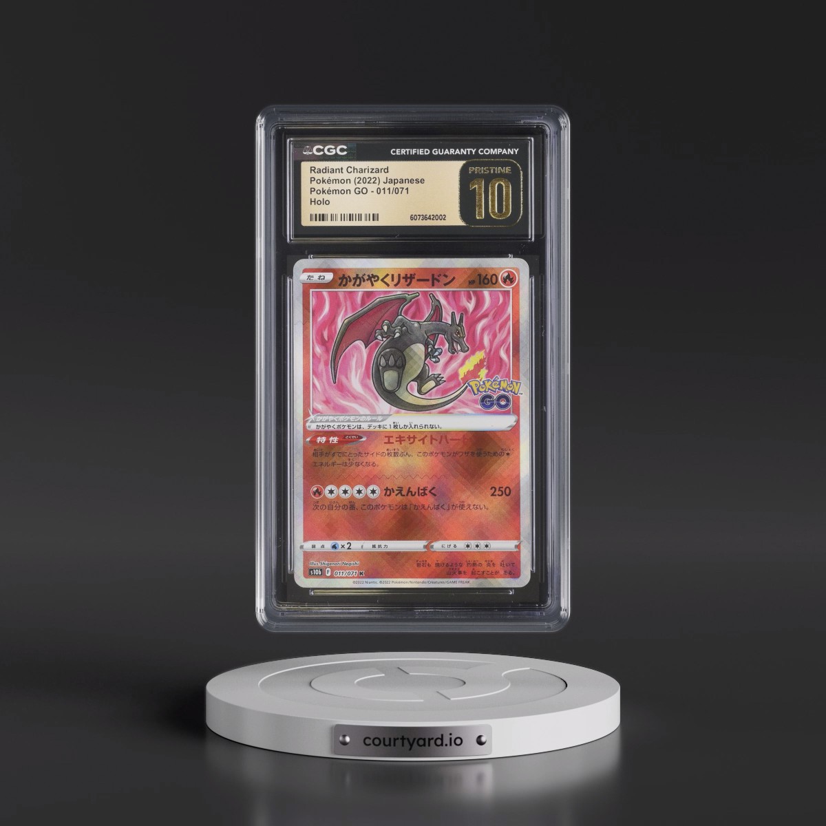 2022 Pokémon GO #011/071 Radiant Charizard - Holo (CGC 10 PRISTINE)