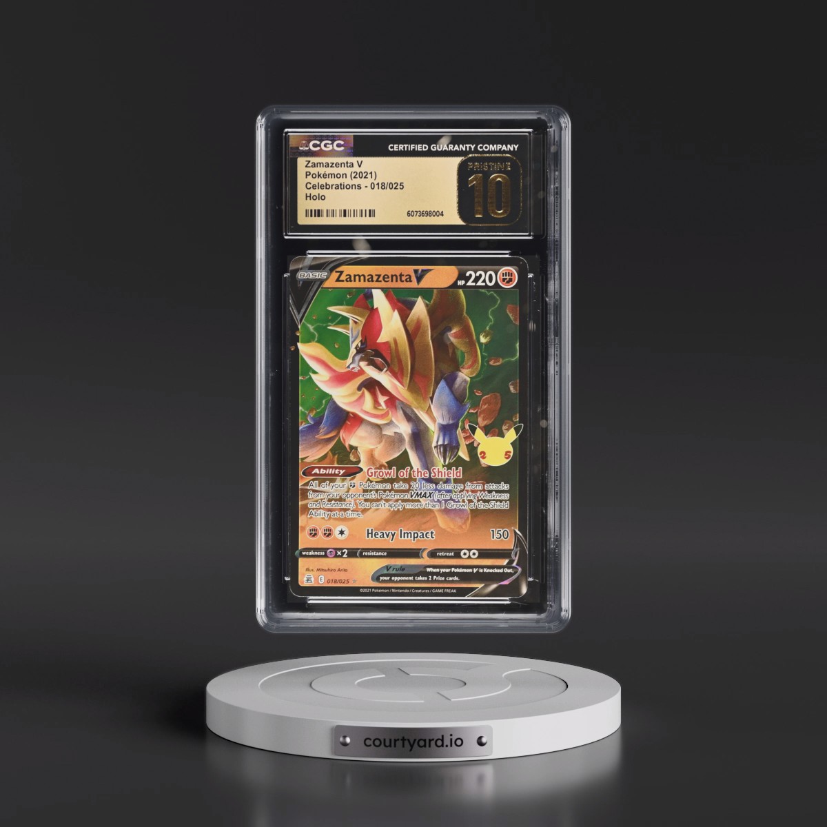 2021 Celebrations #018/025 Zamazenta V - Holo (CGC 10 PRISTINE)