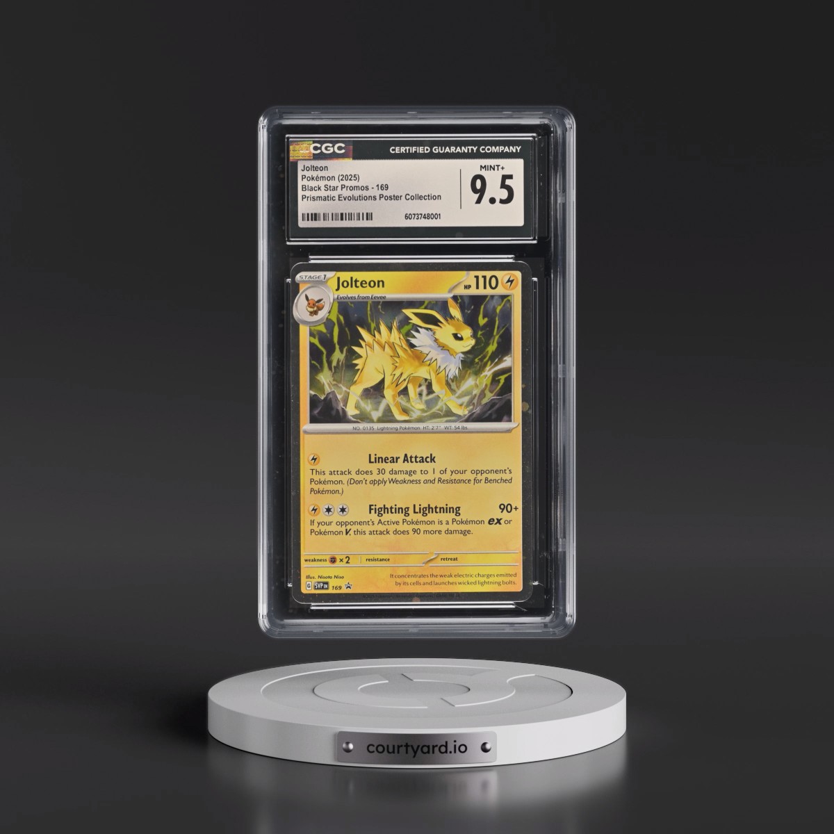 2023 Black Star Promos - Scarlet & Violet SVP EN #169 Jolteon - Prismatic Evolutions Poster Collection (Cosmos Holo) (CGC 9.5 MINT+)