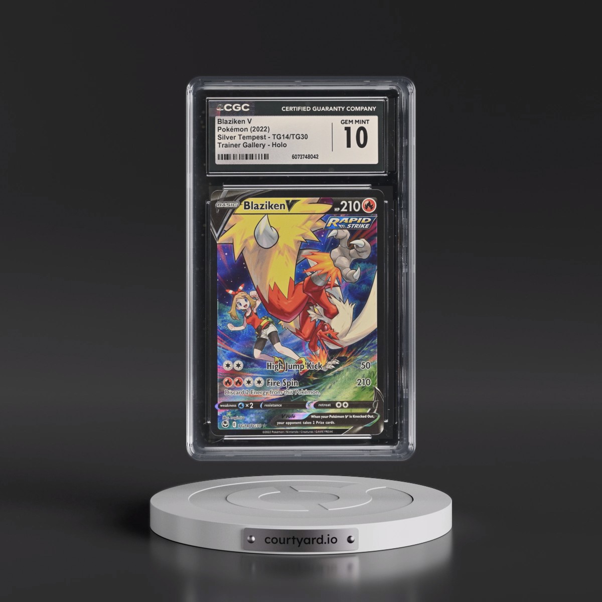 2022 Silver Tempest #TG14/TG30 Blaziken V - Trainer Gallery Holo (CGC 10 GEM MINT)