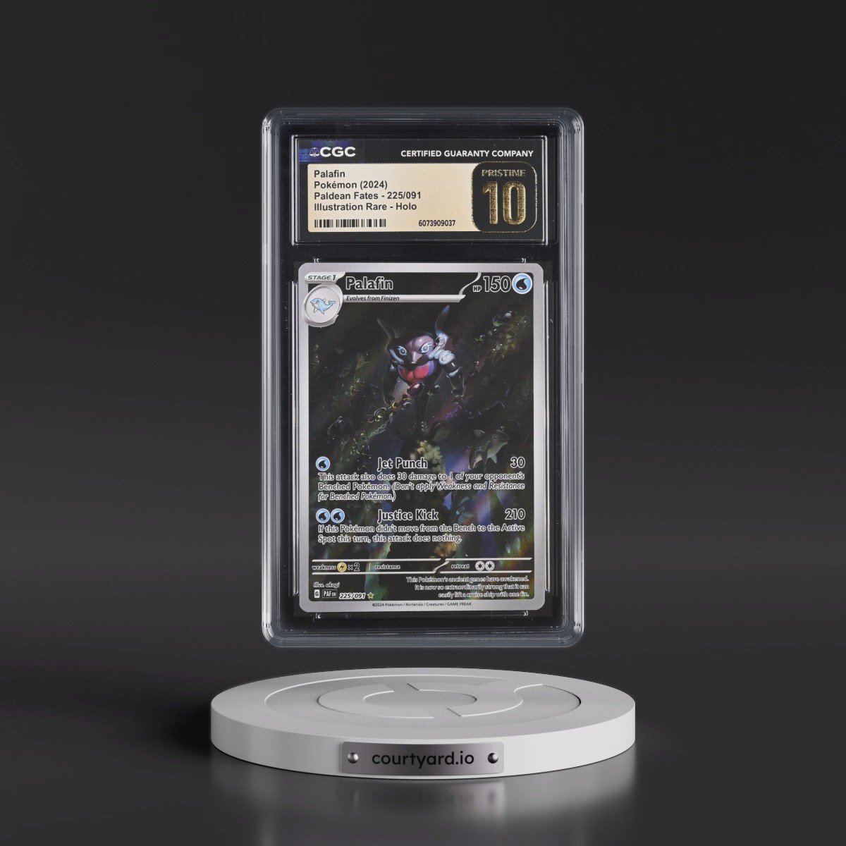 2024 Pokémon Paf EN-Paldean Fates #225 Palafin - Illustration Rare (CGC 10 PRISTINE)