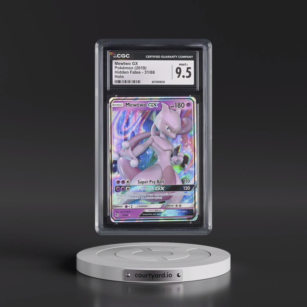 2019 Hidden Fates #31/68 Mewtwo GX - Holo (CGC 9.5 MINT+)