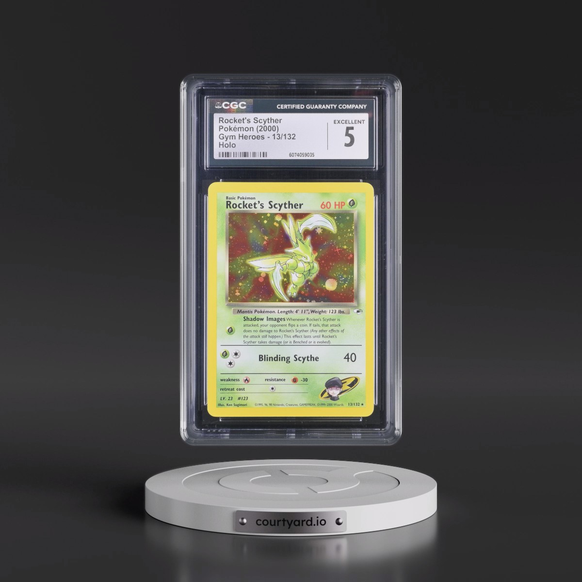2000 Gym Heroes #13/132 Rocket's Scyther - Holo (CGC 5 EX)