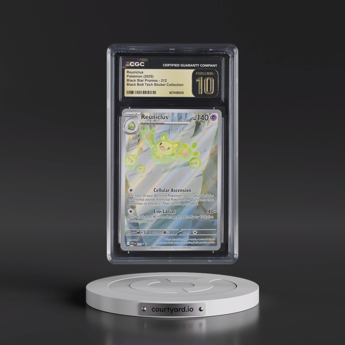 2023 Black Star Promos - Scarlet & Violet SVP EN #212 Reuniclus - Black Bolt Tech Sticker Collection (Holo) (CGC 10 PRISTINE)
