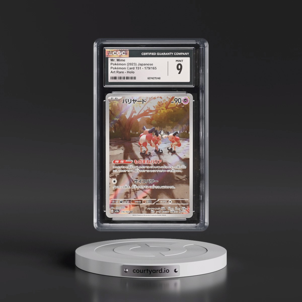 2023 Pokémon Card 151 #179/165 Mr. Mime - Art Rare Holo (CGC 9 MINT)