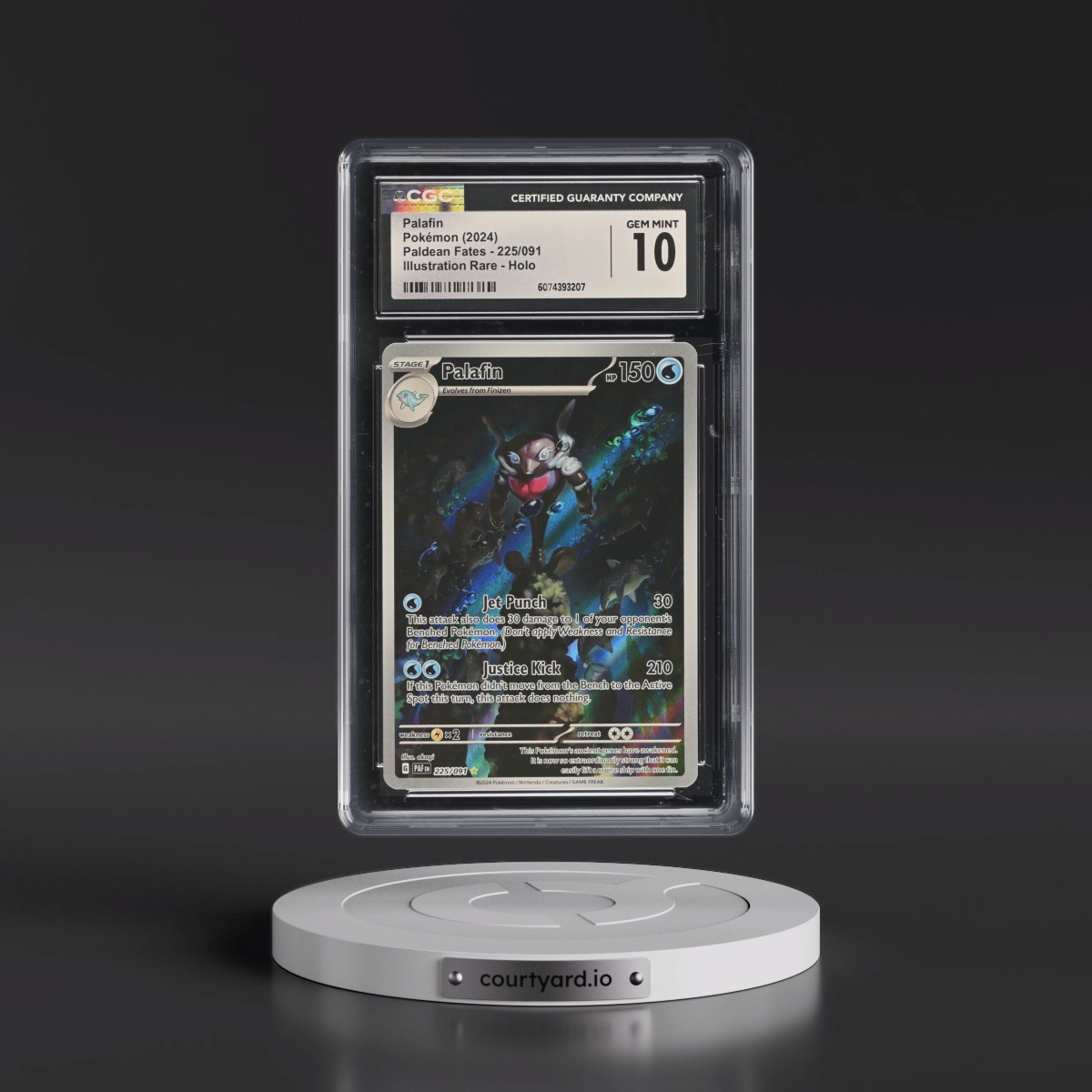 2024 Pokémon Paf EN-Paldean Fates #225 Palafin - Illustration Rare (CGC 10 GEM MINT)