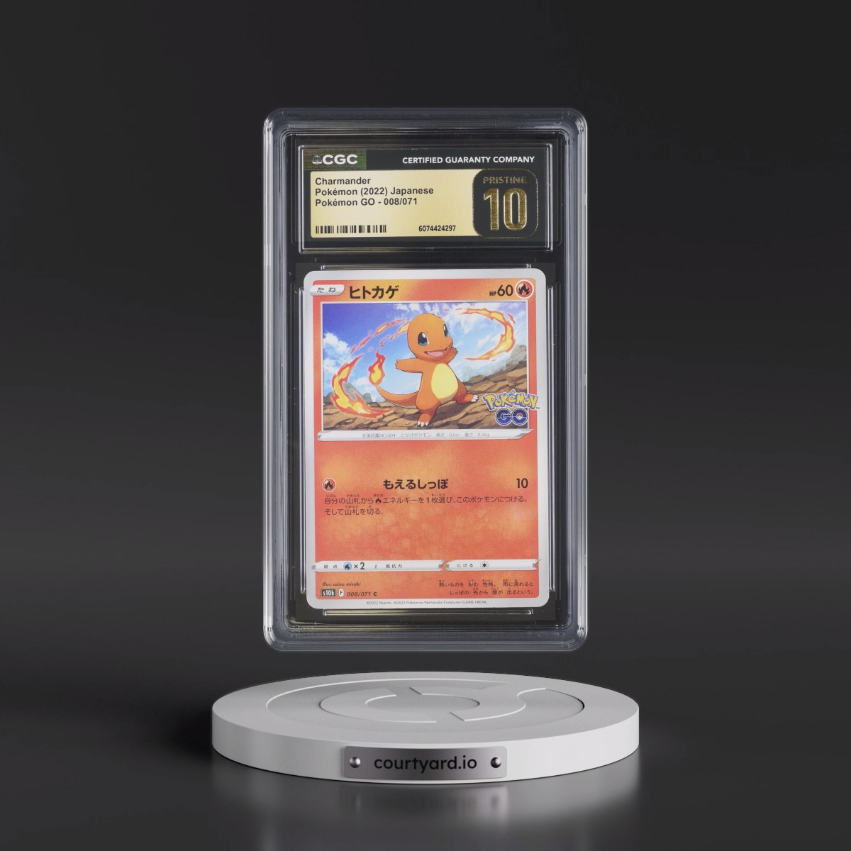 2022 Pokémon GO #008/071 Charmander (CGC 10 PRISTINE)