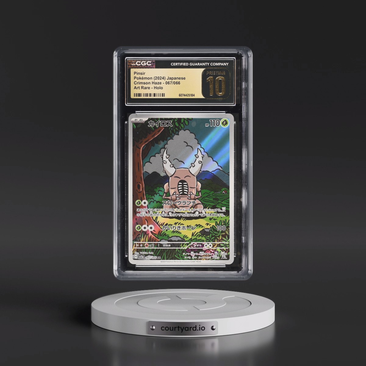 2024 Crimson Haze #067/066 Pinsir - Art Rare Holo (CGC 10 PRISTINE)