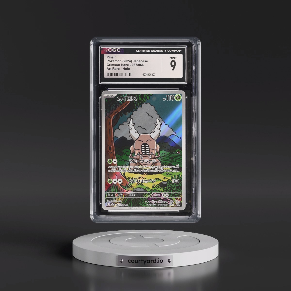 2024 Crimson Haze #067/066 Pinsir - Art Rare Holo (CGC 9 MINT)