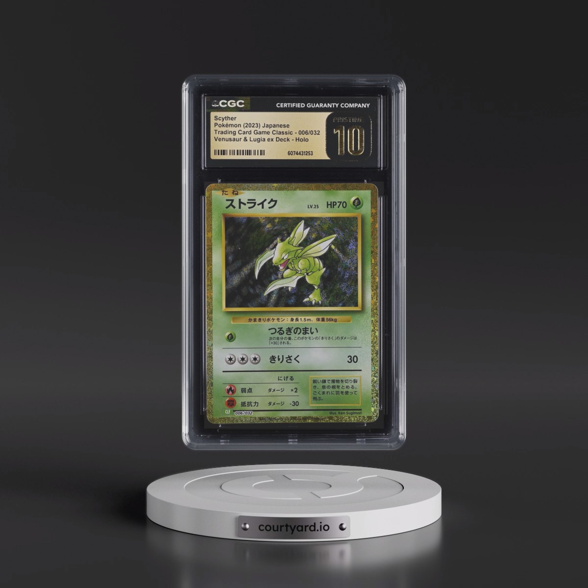 2023 Trading Card Game Classic - CLF, CLL, CLK #006/032 Scyther - Venusaur & Lugia ex Deck - CLF Holo (CGC 10 PRISTINE)